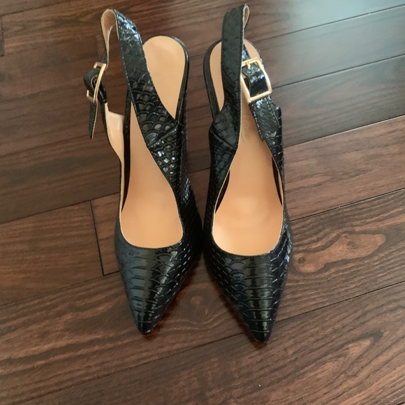 Only Maken Slingback Pointed-Toe Fish Scale Pumps — NWOT (US 10) - Picture 2 of 5